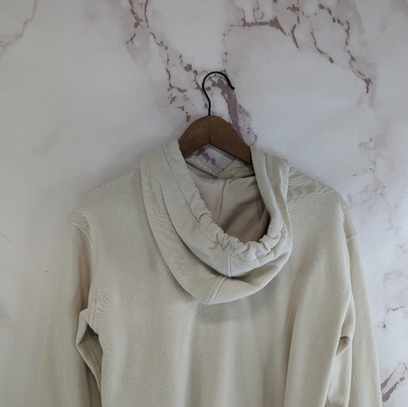 Everlane Hoodie Womens Sandstone Lightweight French Terry Pullover Sweatshirt - Picture 7 of 12